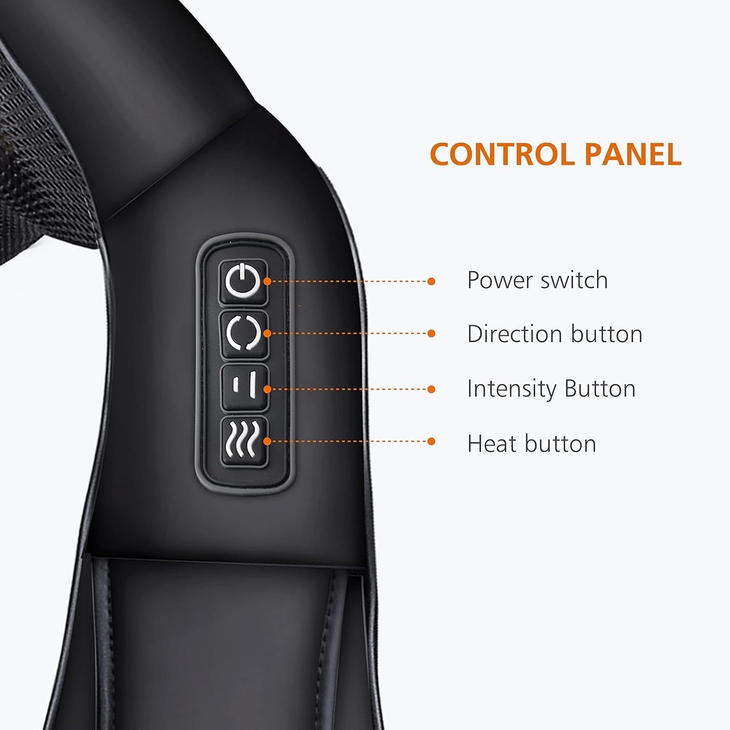 CCILIYC Shiatsu Massagers Neck and Back Massager with Heat - Faux Leather DEMO