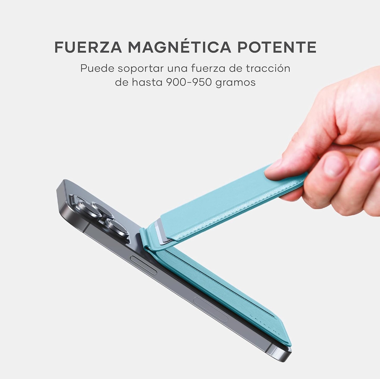 Satechi Magnetic MagSafe Wallet Adhesive Card Holder 4 Slots Light Blue DEMO