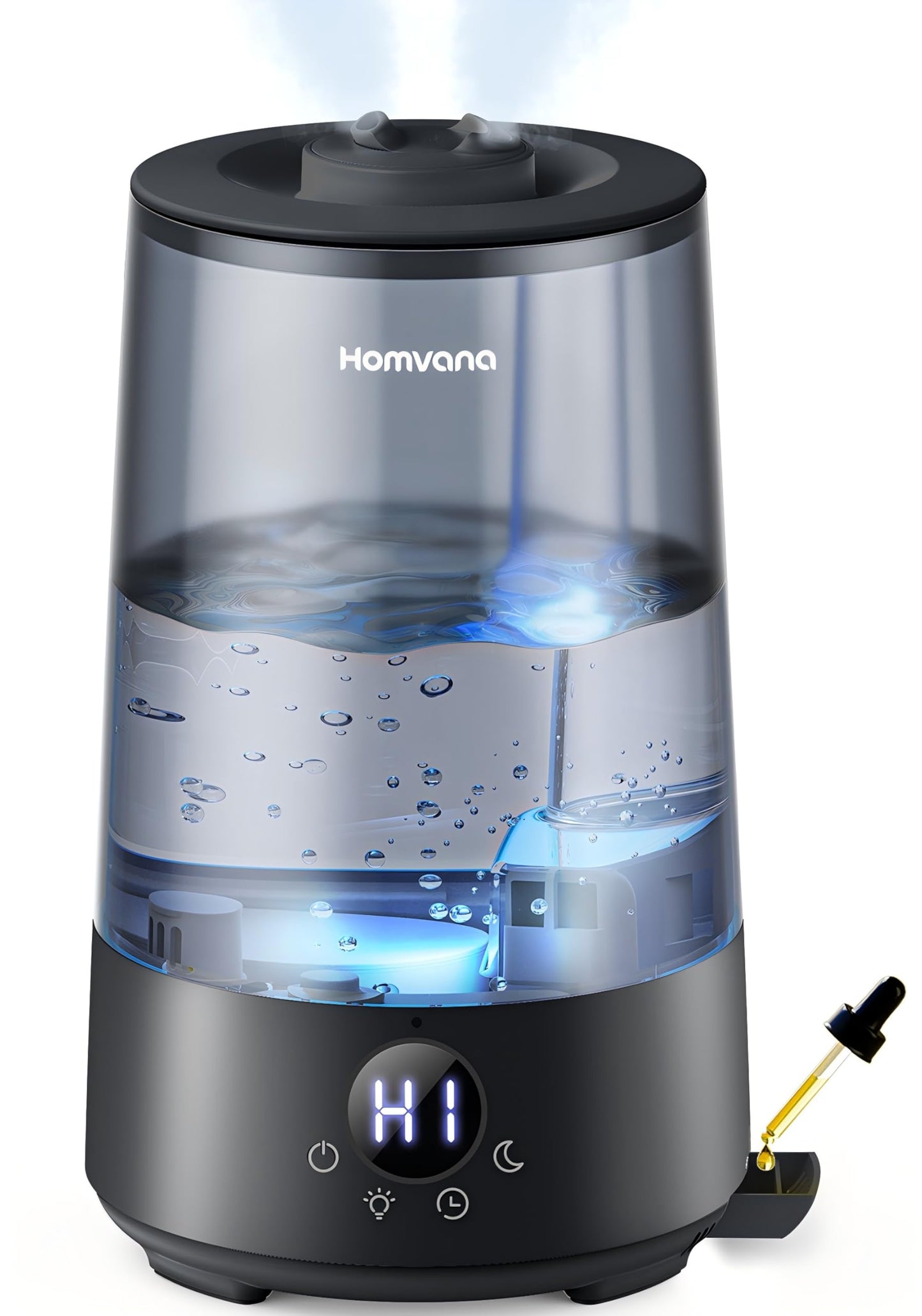 Homvana 3.6L Top-Fill Cool Mist Small Humidifier for Bedroom Home Grey DEMO