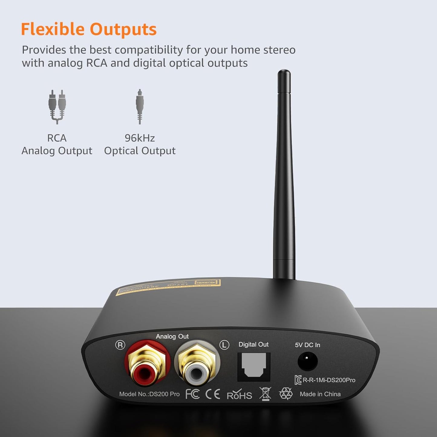 1Mii Bluetooth Amplifiers 5.3 Wireless Audio Adapter for Home Stereo DEMO