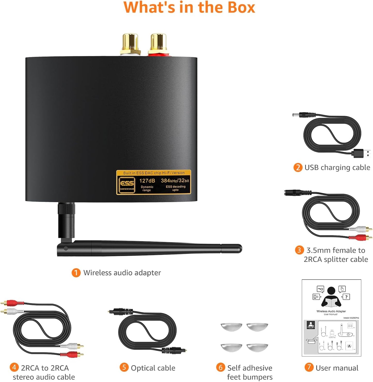1Mii Bluetooth Amplifiers 5.3 Wireless Audio Adapter for Home Stereo DEMO