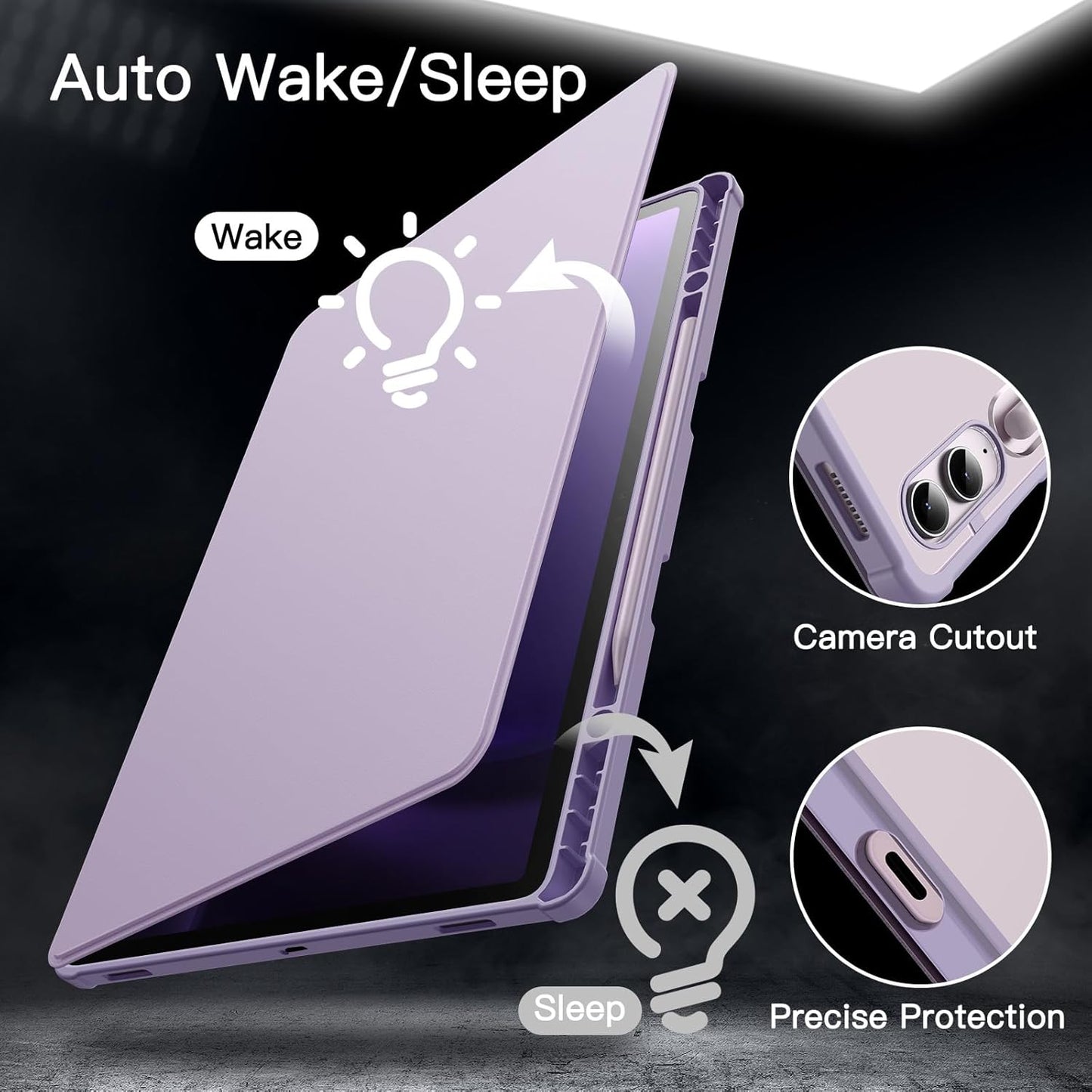 JETech Rotating Tablet Case for Samsung Galaxy Tab S10+ S9 FE+ S9+ DEMO