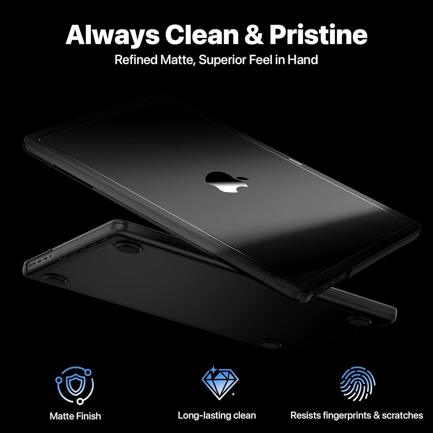 Soonjet Black Hard Shell Case for 14 Inch MacBook Pro Laptop Cover DEMO