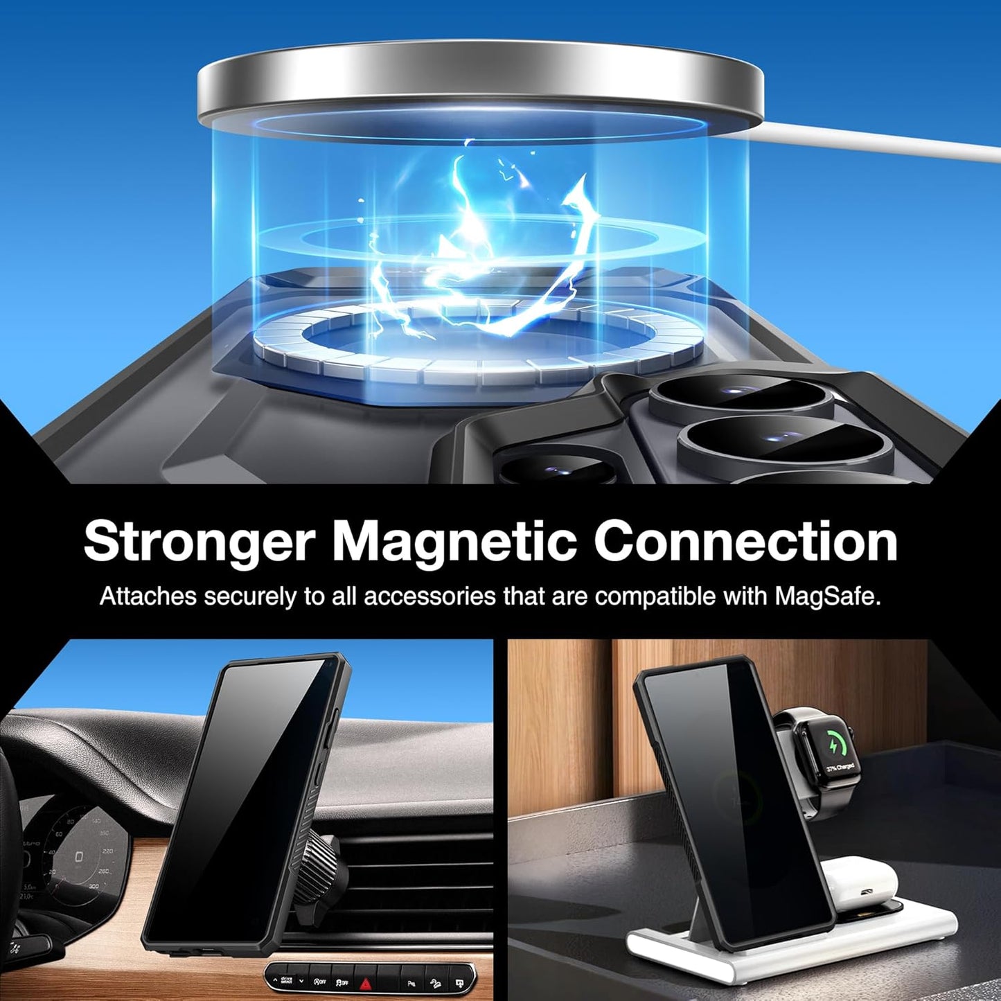 Tongate Magnetic Phone Case with Aluminum Alloy Kickstand for Galaxy S26 NEW