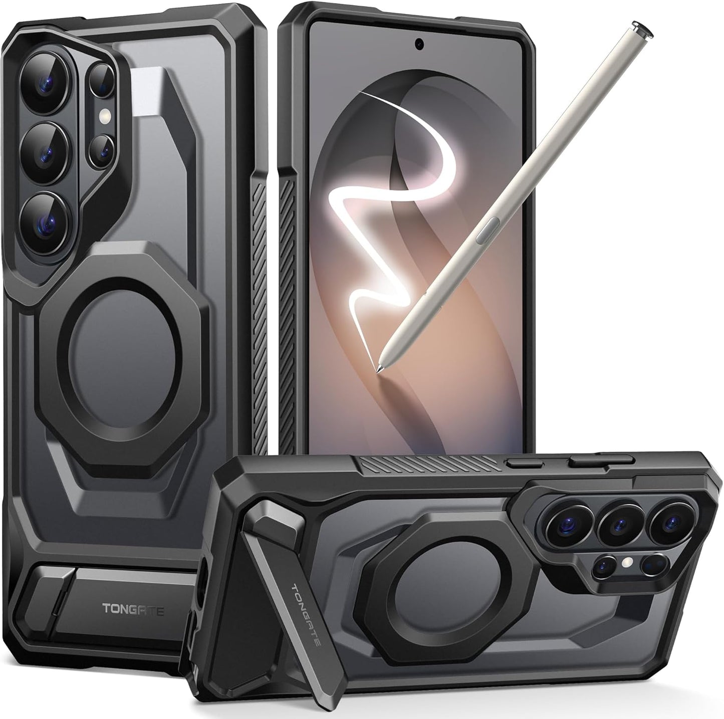 Tongate Magnetic Phone Case with Aluminum Alloy Kickstand for Galaxy S26 NEW