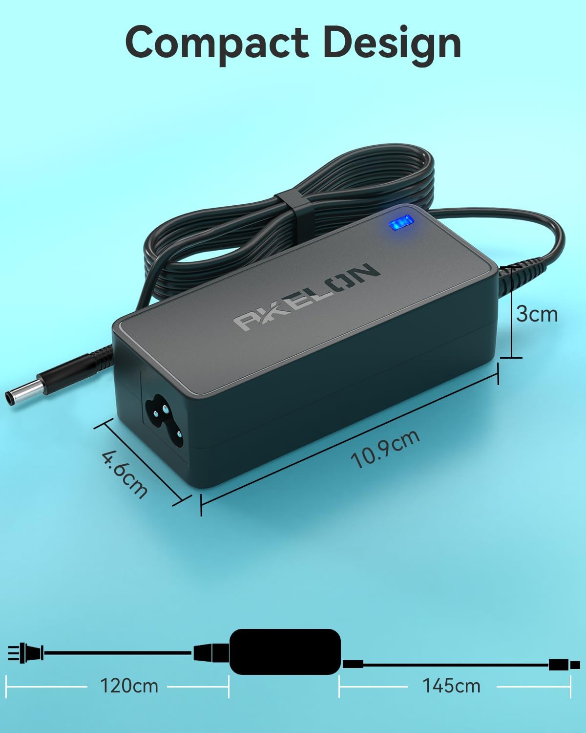 65W Black Laptop Charger for Dell Inspiron Series Notebooks - Universal DEMO