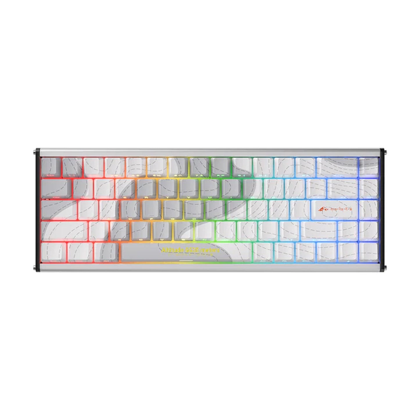 AJAZZ 68 Key Aluminum Gaming Keyboard with Rapid Trigger Switches, Snow & DEMO
