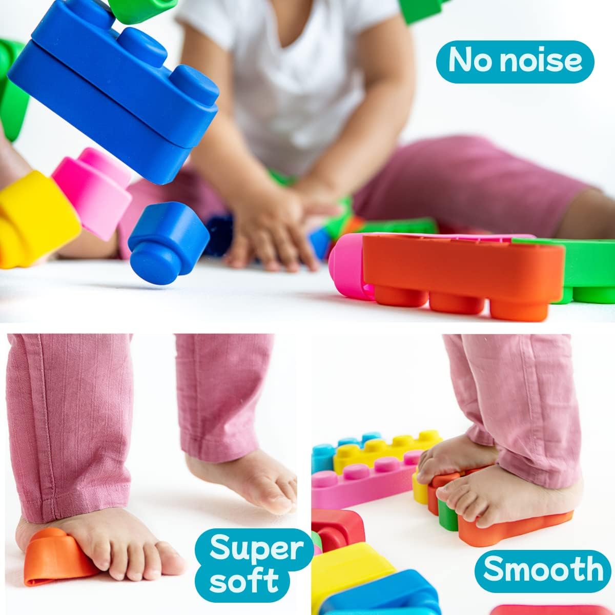 FarFarLand Multicolor Montessori Sorting & Stacking Toys 15 pcs + 12 wheels NEW