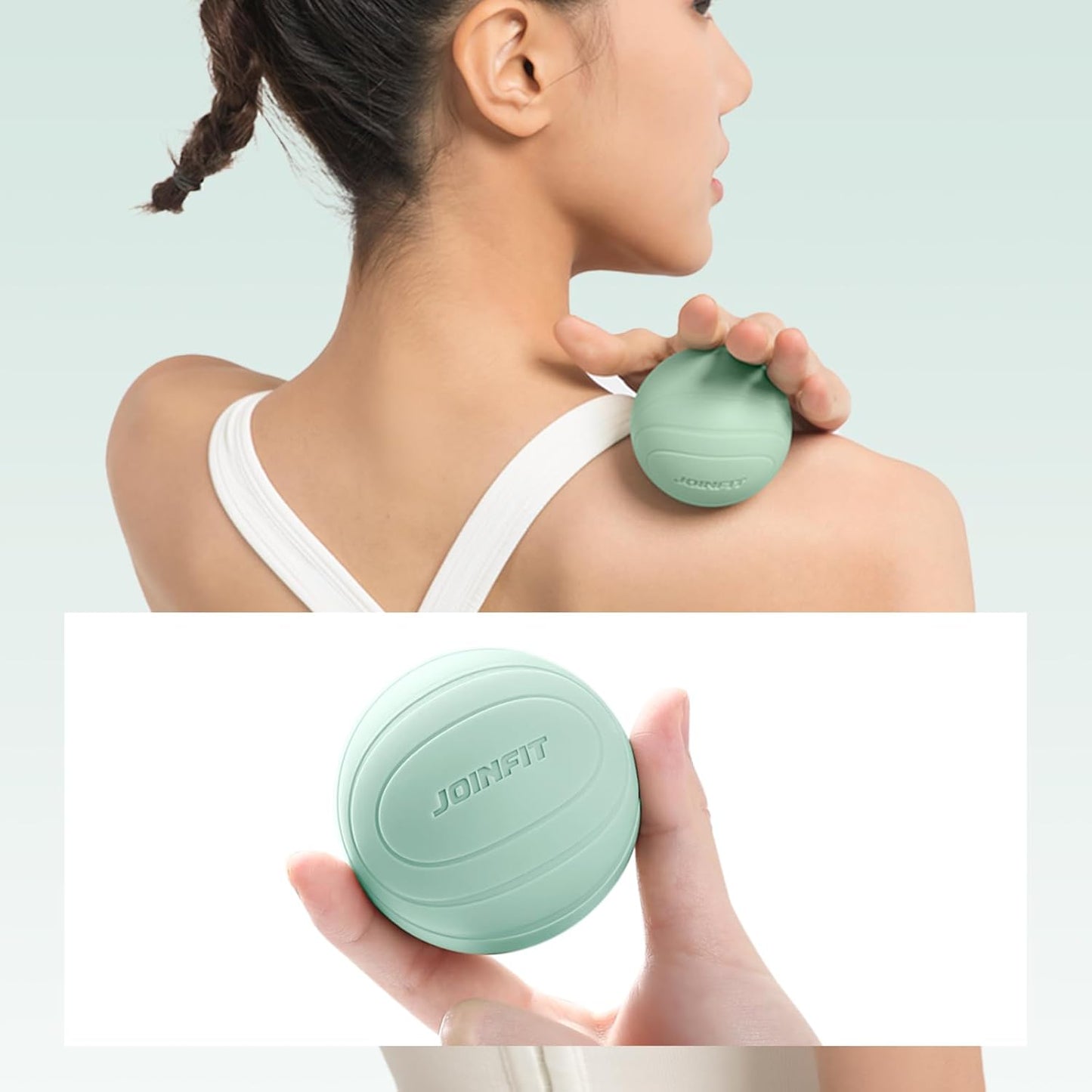 JoinFit Light Blue Massage Therapy Balls Set Spiky Lacrosse Peanut 3pcs NEW