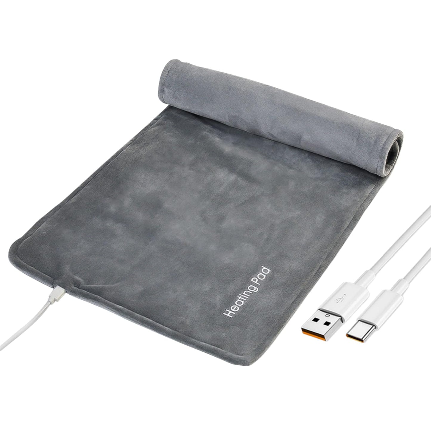 Graphene Crystal Velvet Electric Heating Pad, 60x30cm, USB Charging, Black DEMO