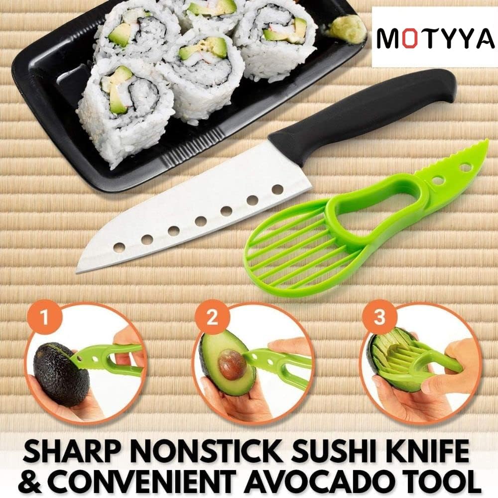 16 Piece Sushi Making Kit DIY Roller Tools Set for Homemade Multicolour DEMO