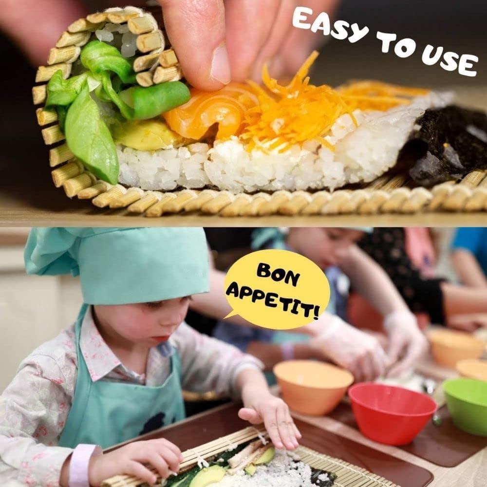 16 Piece Sushi Making Kit DIY Roller Tools Set for Homemade Multicolour DEMO
