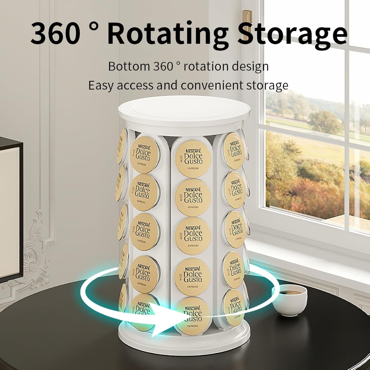 Coffee Pod Holder Stand and Storage Rack for Capsules White Kitchen NEW