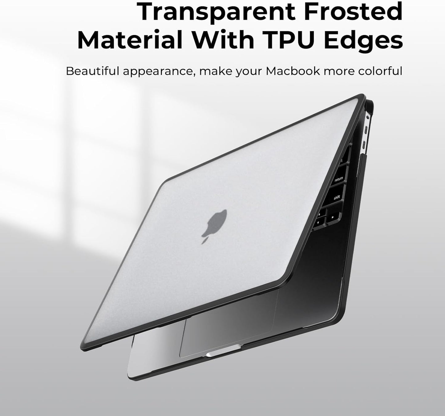 BlueSwan Frosted Clear Hard Case Shell for MacBook Pro 13 Inch Laptop NEW
