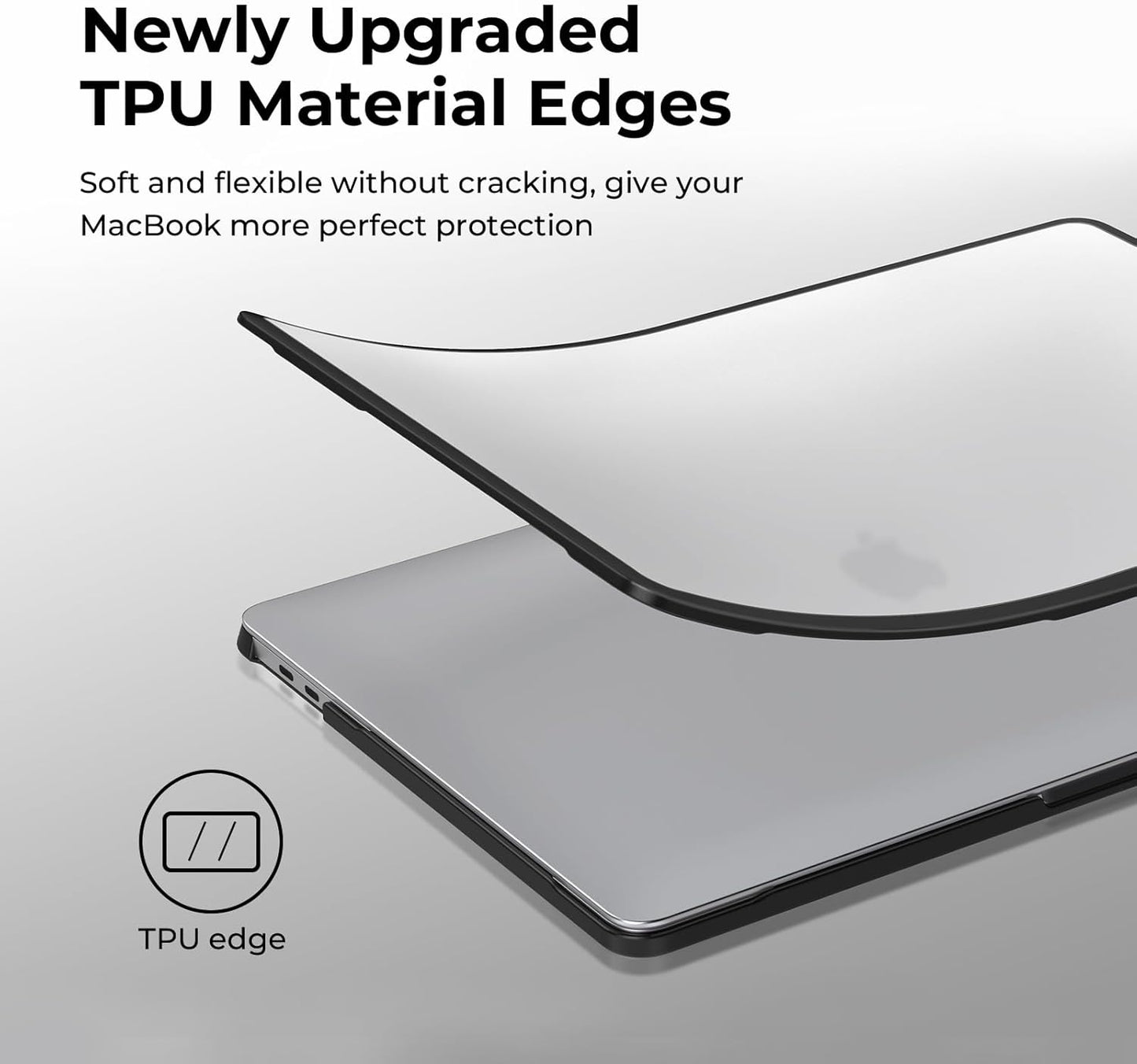 BlueSwan Frosted Clear Hard Case Shell for MacBook Pro 13 Inch Laptop NEW
