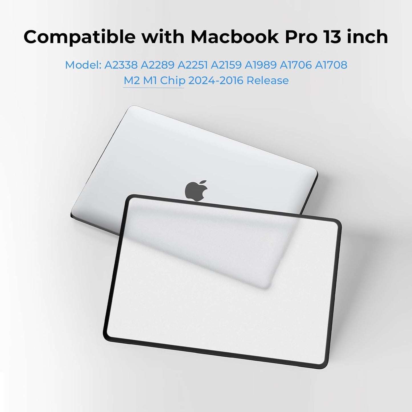 BlueSwan Frosted Clear Hard Case Shell for MacBook Pro 13 Inch Laptop NEW
