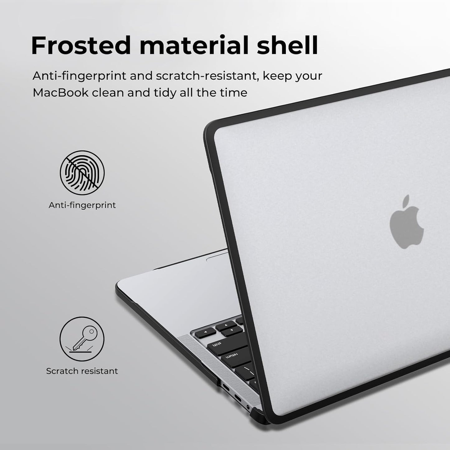 BlueSwan Frosted Clear Hard Case Shell for MacBook Pro 13 Inch Laptop NEW