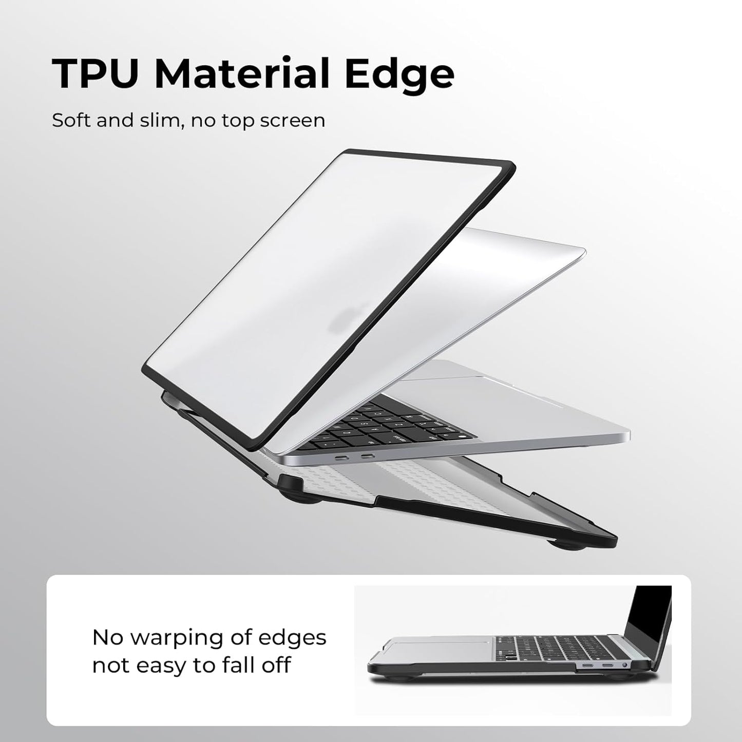 BlueSwan Frosted Clear Hard Case Shell for MacBook Pro 13 Inch Laptop NEW
