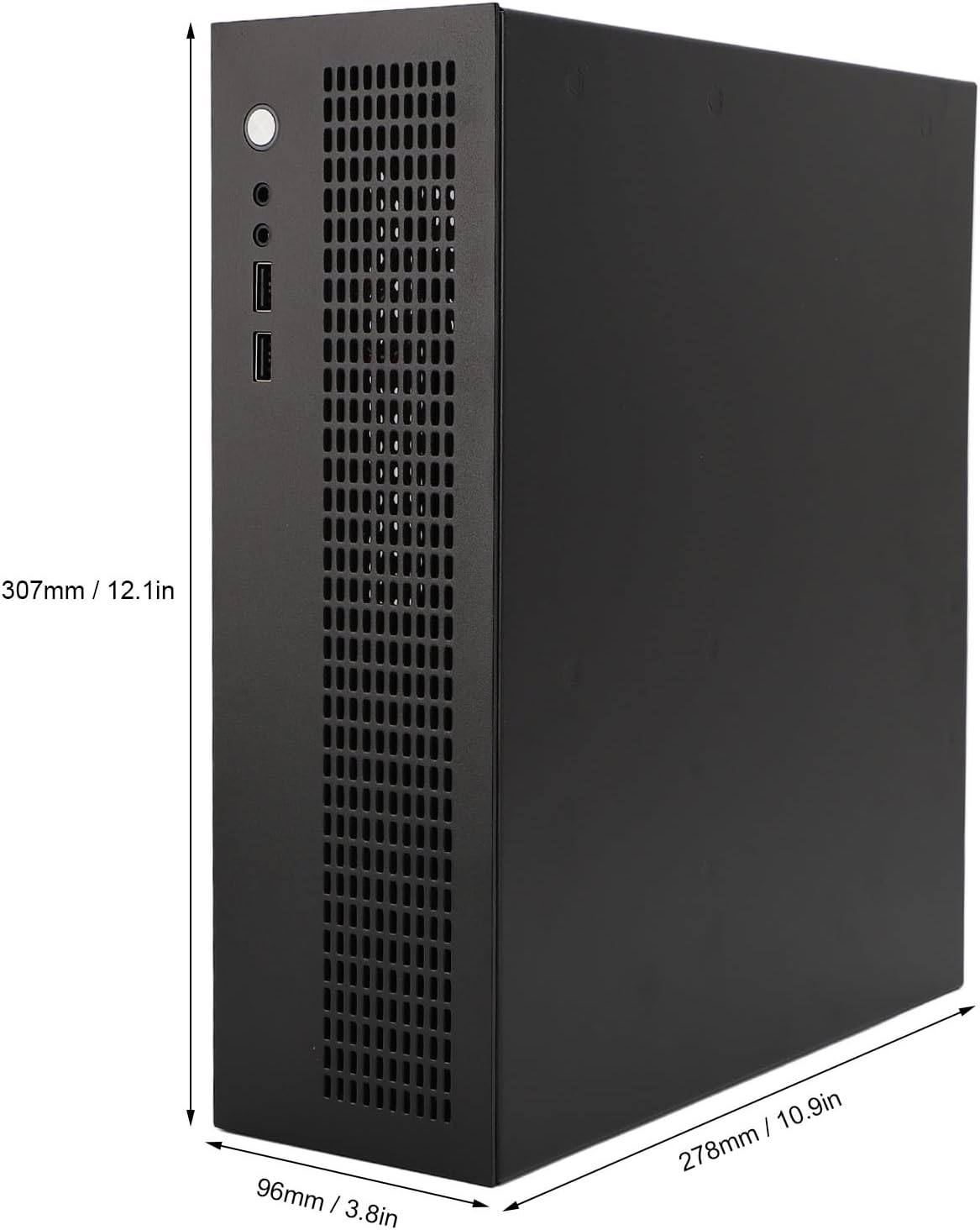 A-ONEBOX Mini Gaming PC Computer Case, Steel Body, Black, 307x96x278mm DEMO