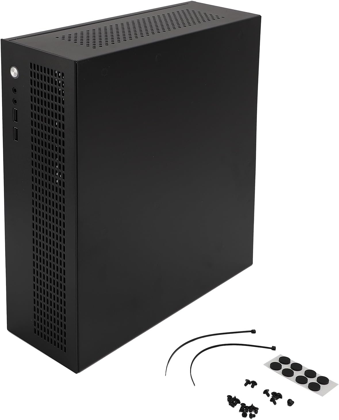 A-ONEBOX Mini Gaming PC Computer Case, Steel Body, Black, 307x96x278mm DEMO