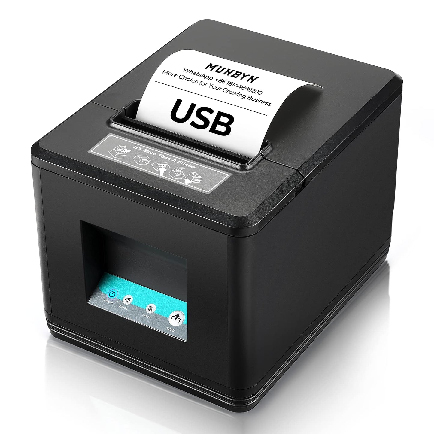 MUNBYN 203 dpi USB Portable Thermal Receipt Printer with Auto Cutter for DEMO
