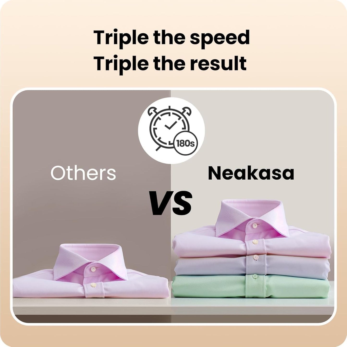 Neakasa 2-in-1 Handheld Clothes Steamer with 2300Pa Suction for Wrinkle DEMO