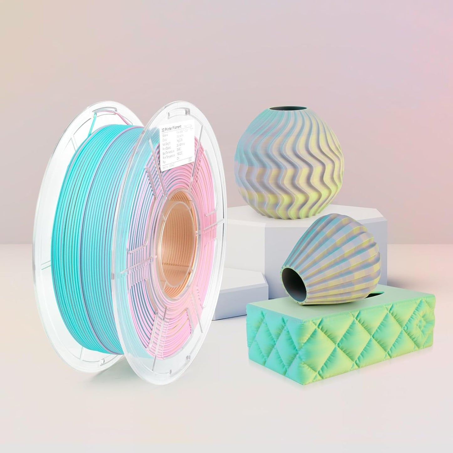 iSANGHU Matte Moonstone Tri-Color Changing 3-in-1 Filament 1.75mm Stationery NEW