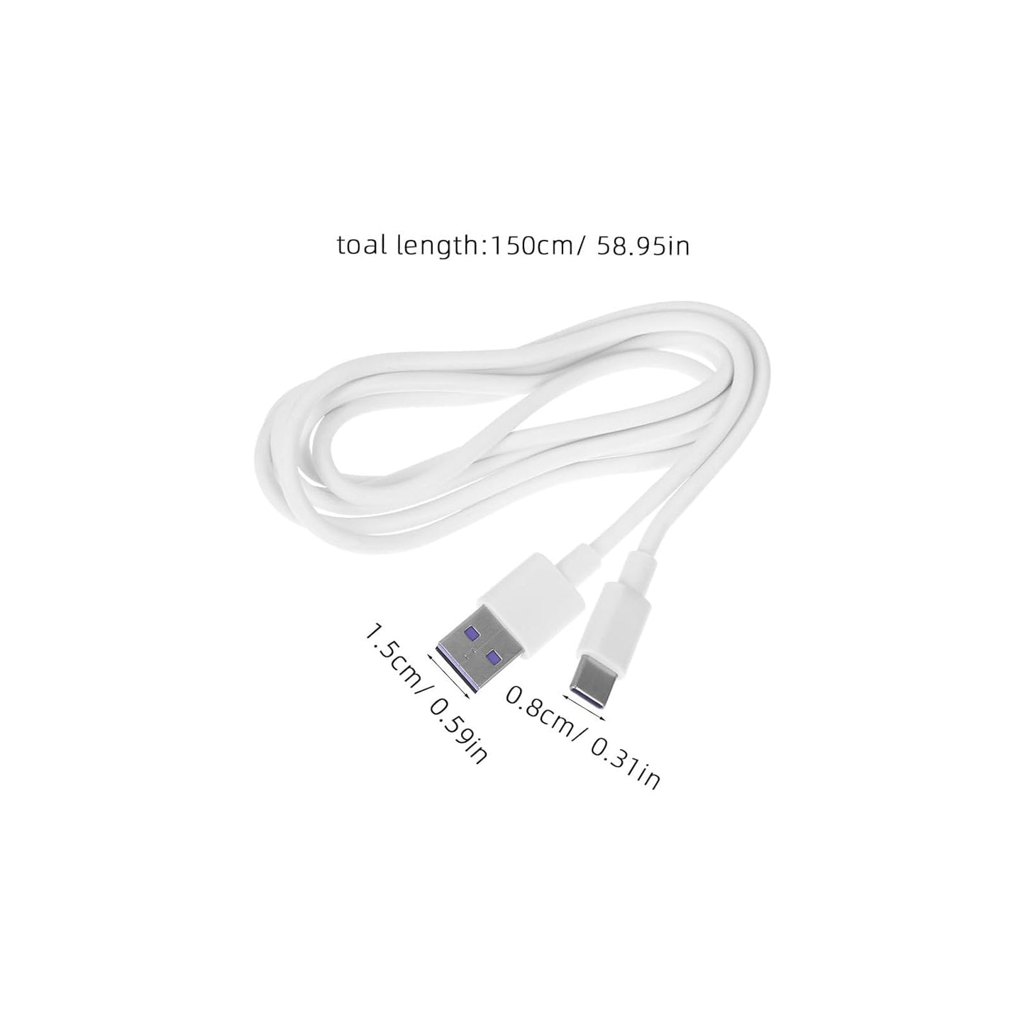 5M USB USB Cables to Type-C Fast Charging Cable High-Speed Data Transfer NEW