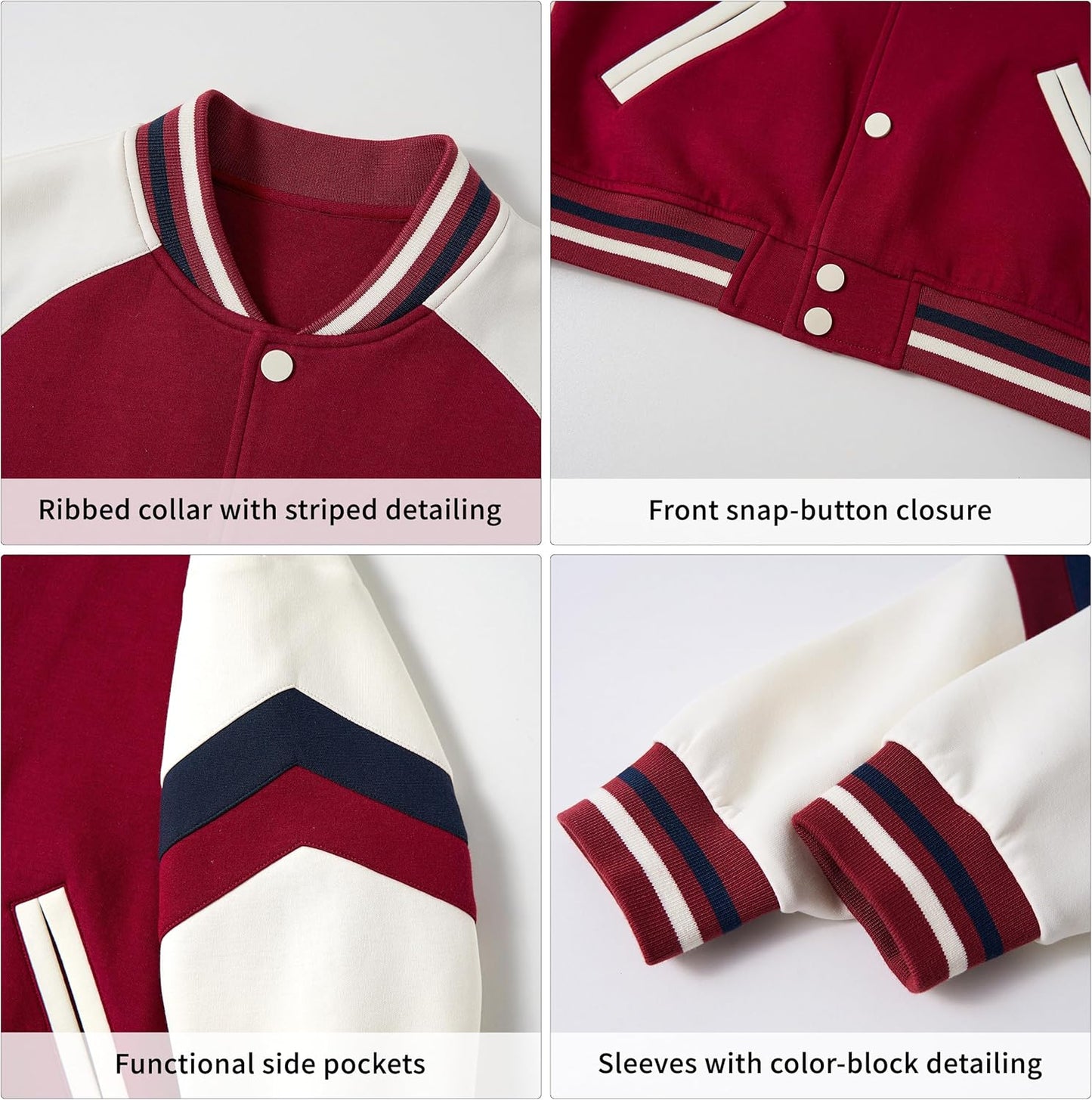 Rolanko Kids' Jackets Casual Red Jacket with Pockets, Size 10-11 Years Size NEW