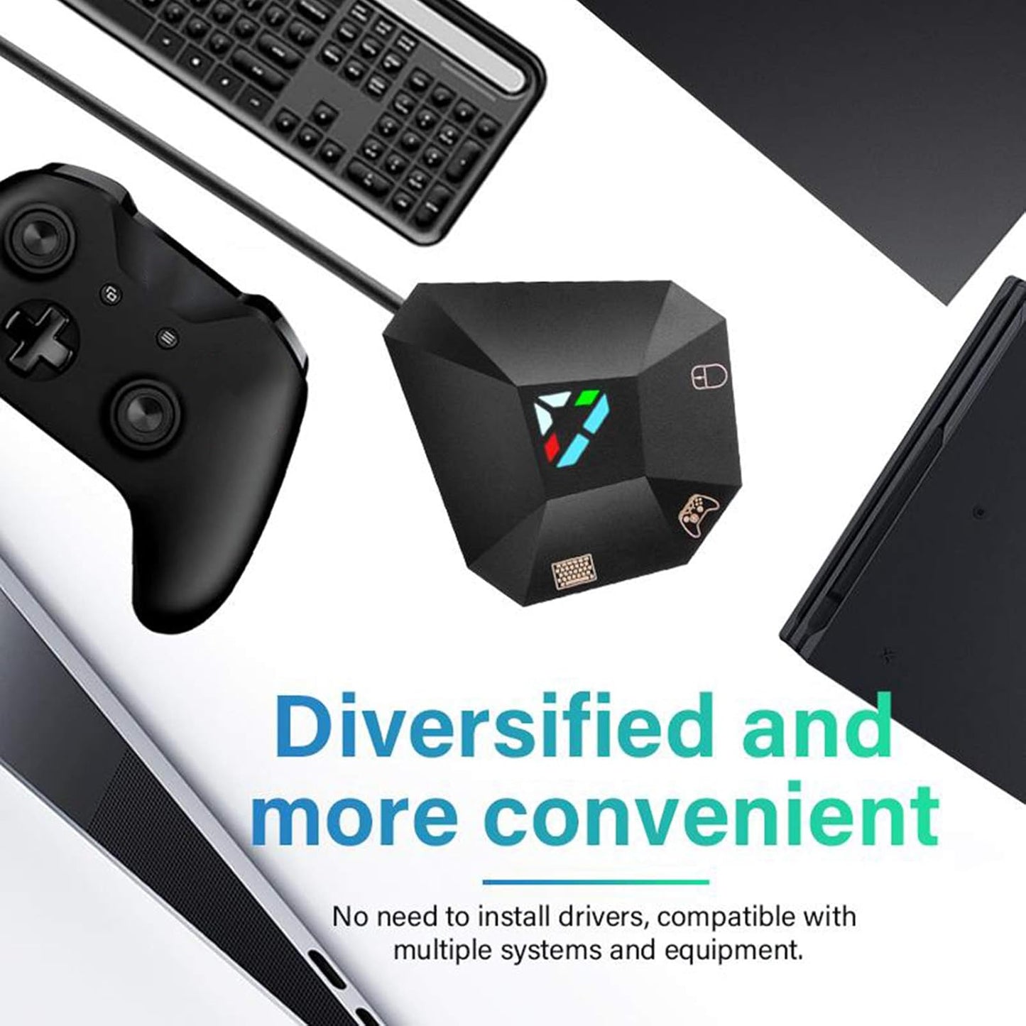 DOBE Black Keyboard Controllers & Mouse Converter Adapter for Nintendo DEMO