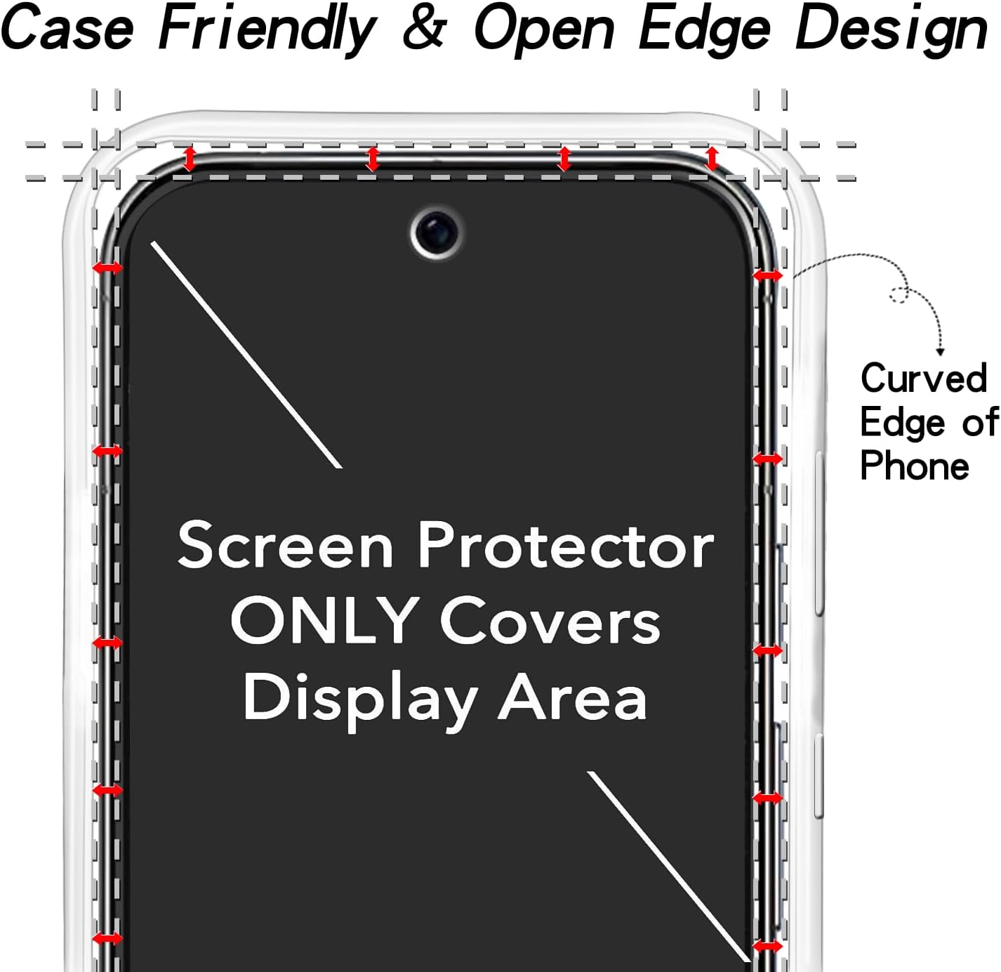 KATIN Clear Tempered Glass Screen Protector for Google Pixel 10 Pro Phone NEW