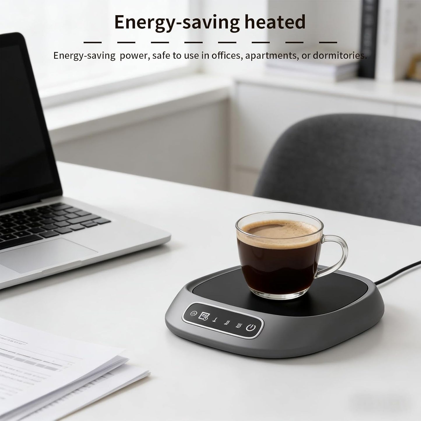 Electric Coffee Mug Warmer Desk Accessory with 3 Temperature Settings in NEW