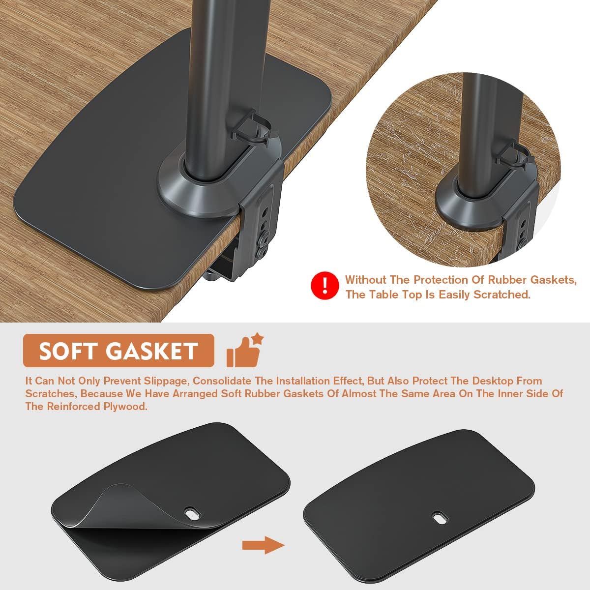 Hemudu Monitor Mount Reinforcement Plate for Thin, Glass and Fragile Tables NEW
