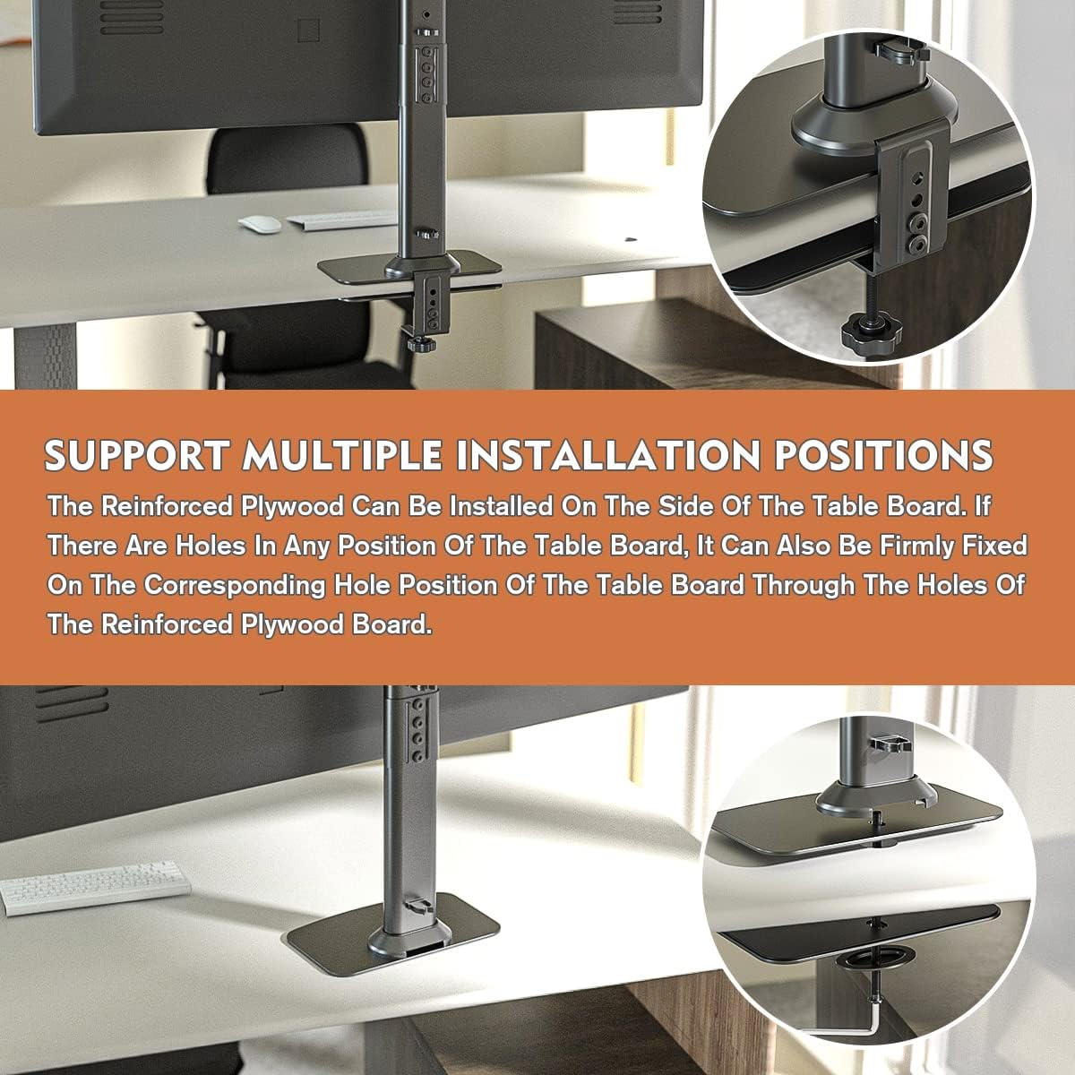 Hemudu Monitor Mount Reinforcement Plate for Thin, Glass and Fragile Tables NEW