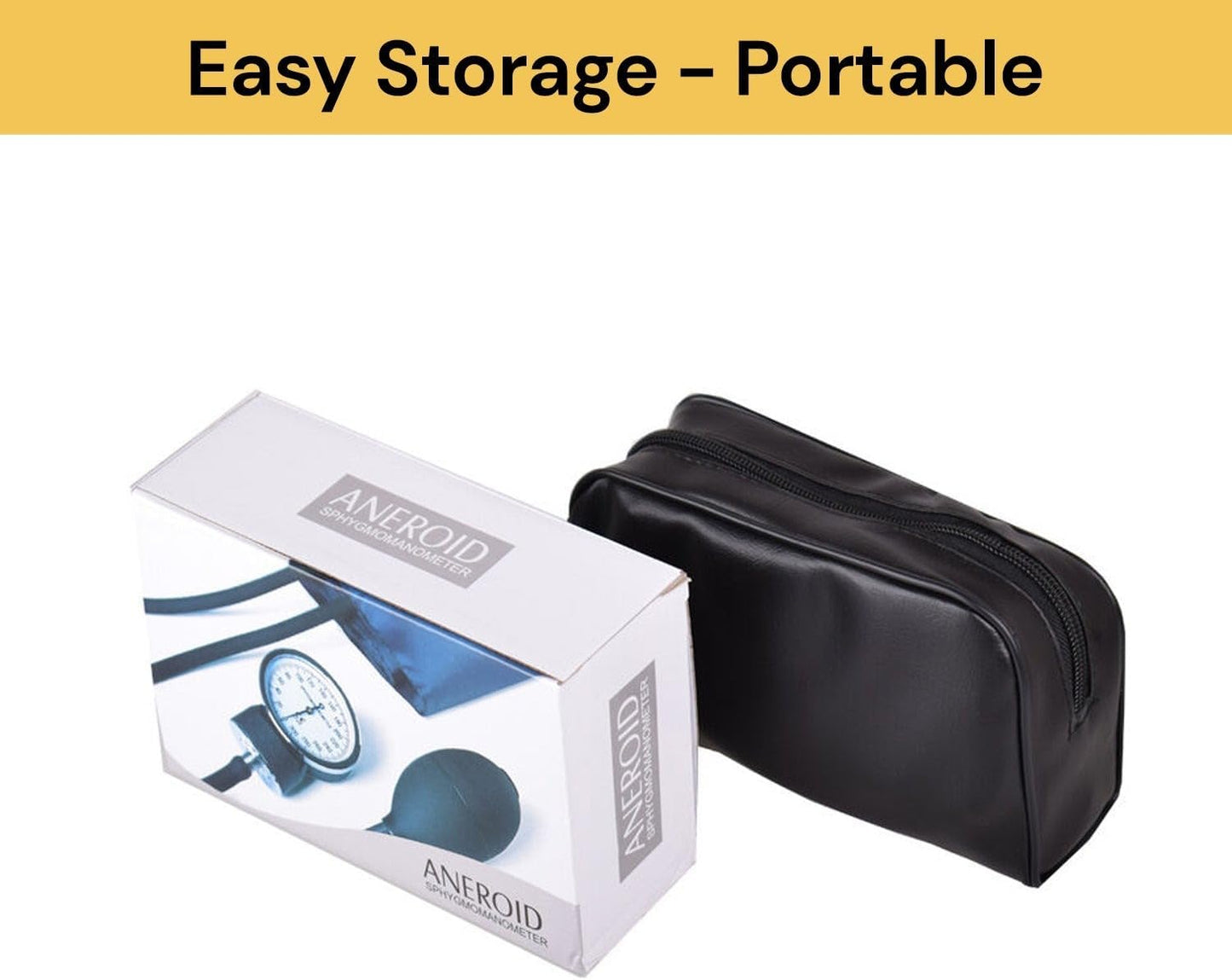 Upper Arm Blood Pressure Monitor Kit Stethoscope Black Size 18.5*10*7 cm NEW