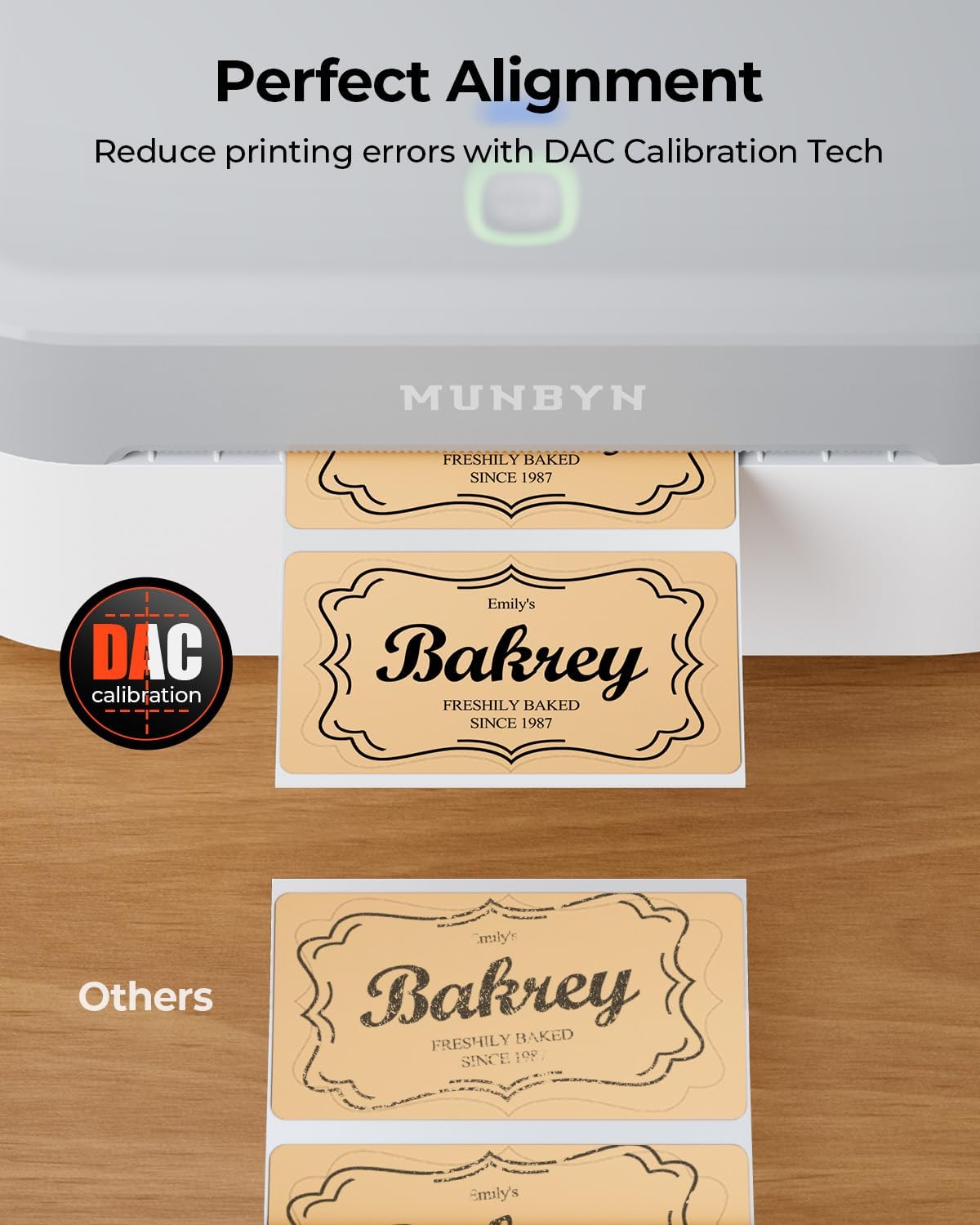 MUNBYN Bluetooth Thermal Label Printer for Shipping, 4x6 Labels, Electronics NEW