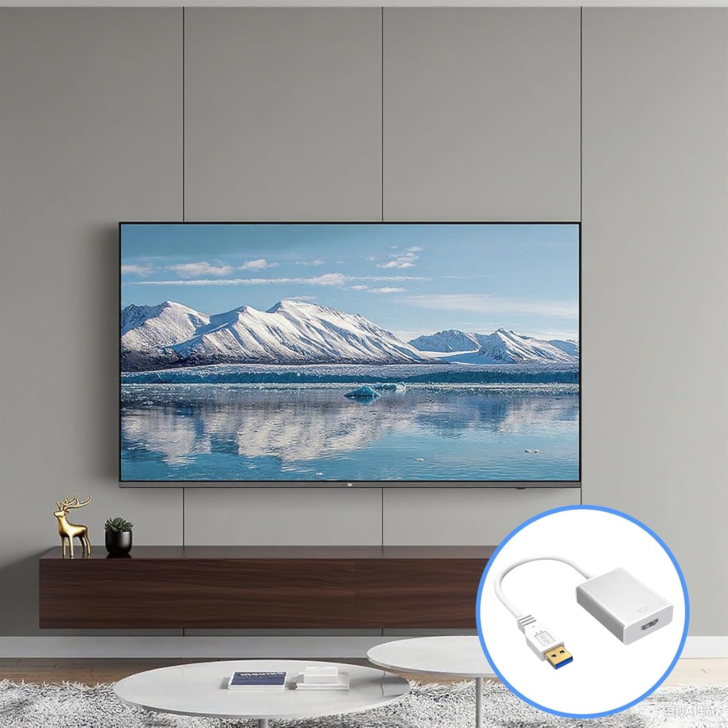 High-Quality 1080P HDMI to USB-C Video Converter Cable with Audio Graphics DEMO