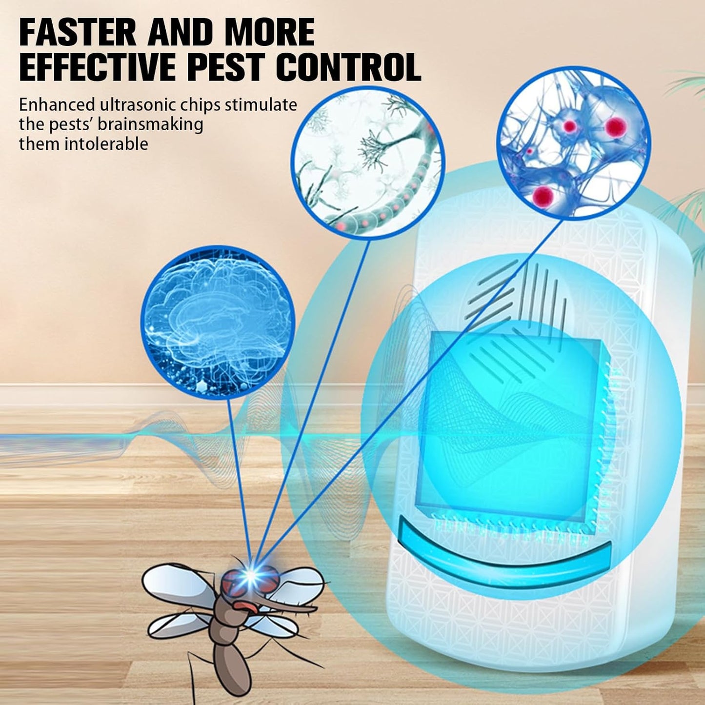 Ultrasonic Pest Repeller Plug-In Rodent Repellent for Indoor Control DEMO