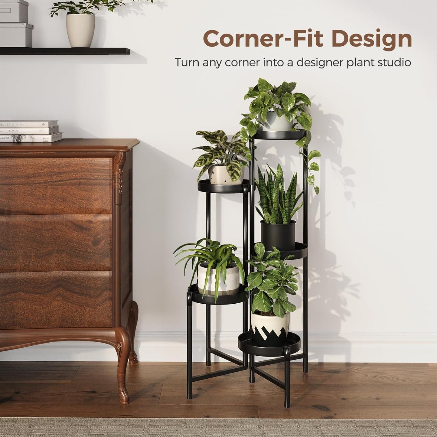 Bamworld Tiered Stands Plant Stand Indoor Corner Tall Shelf Outdoor NEW