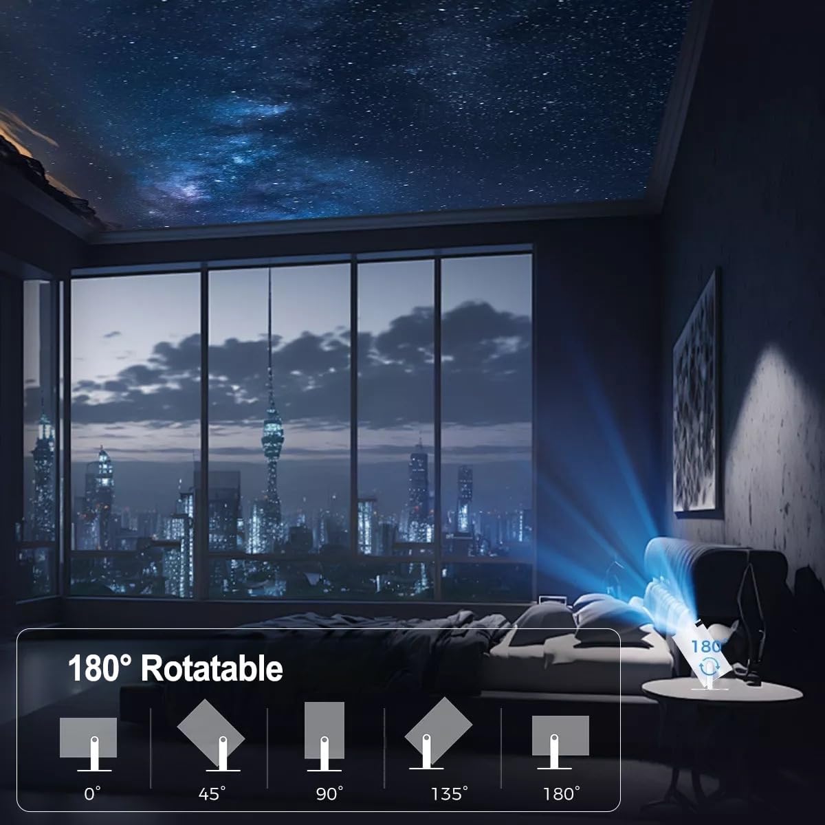4K Ultra Projectors HD Portable Projector with 5G WiFi 6 and Bluetooth 5.0 -