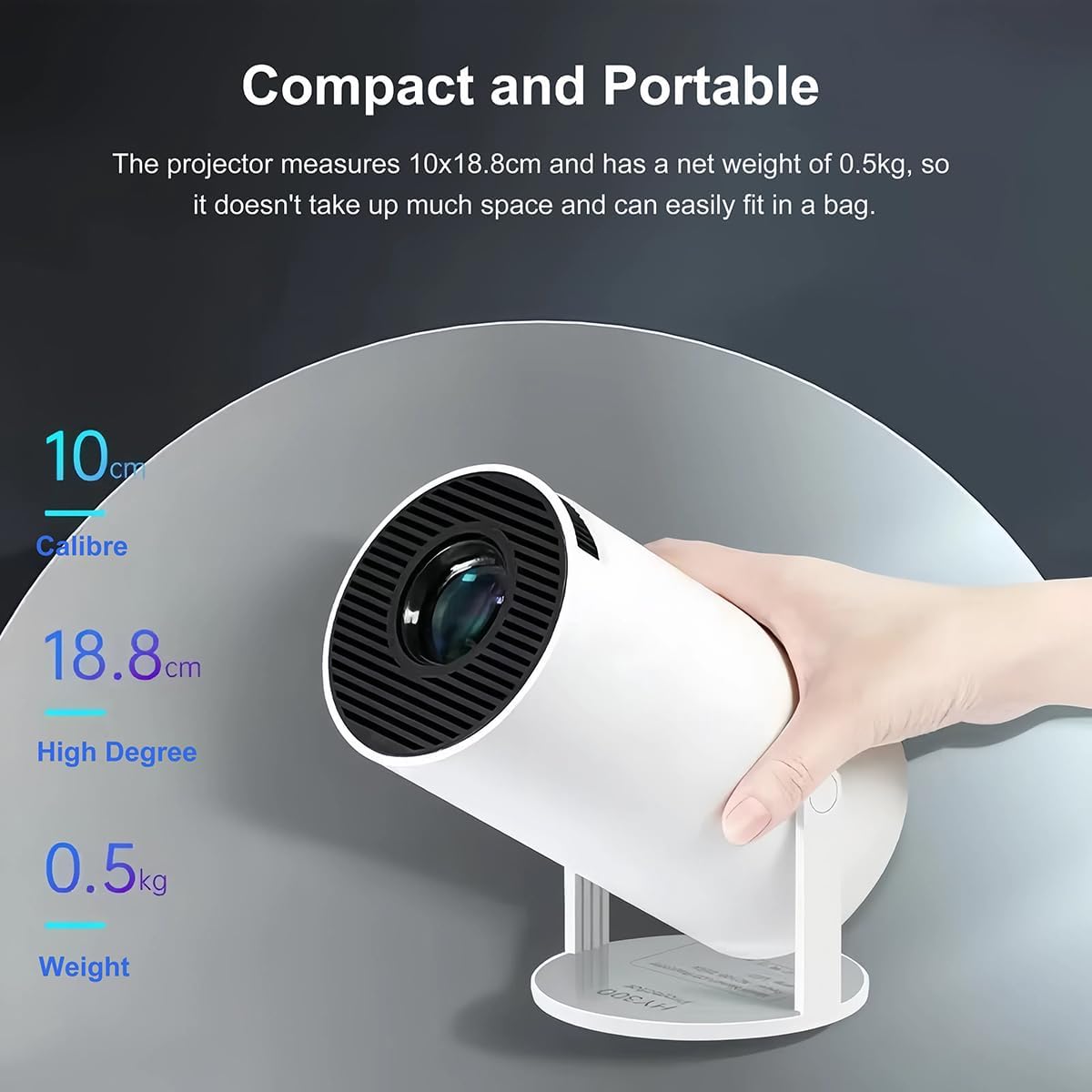 4K Ultra Projectors HD Portable Projector with 5G WiFi 6 and Bluetooth 5.0 -