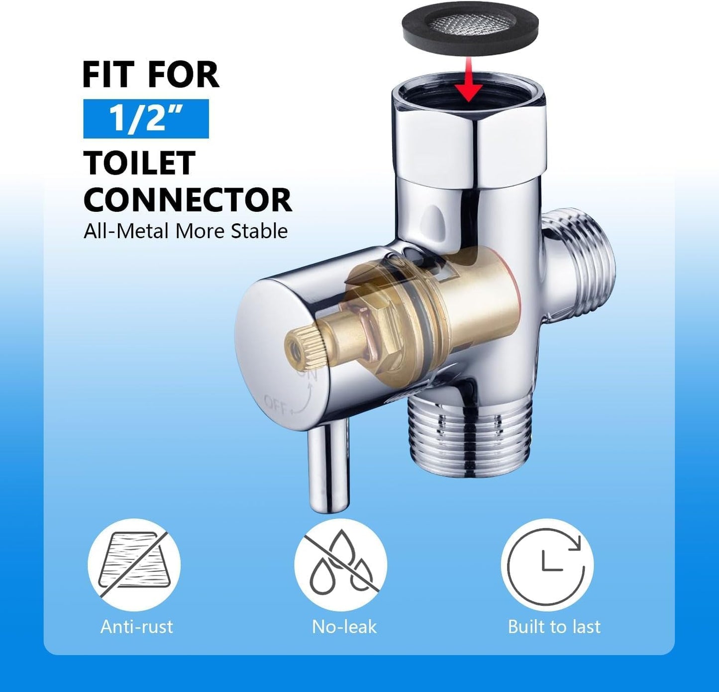 Handheld Toilet Bidet Sprayer Variable Pressure Stainless Steel Silver NEW