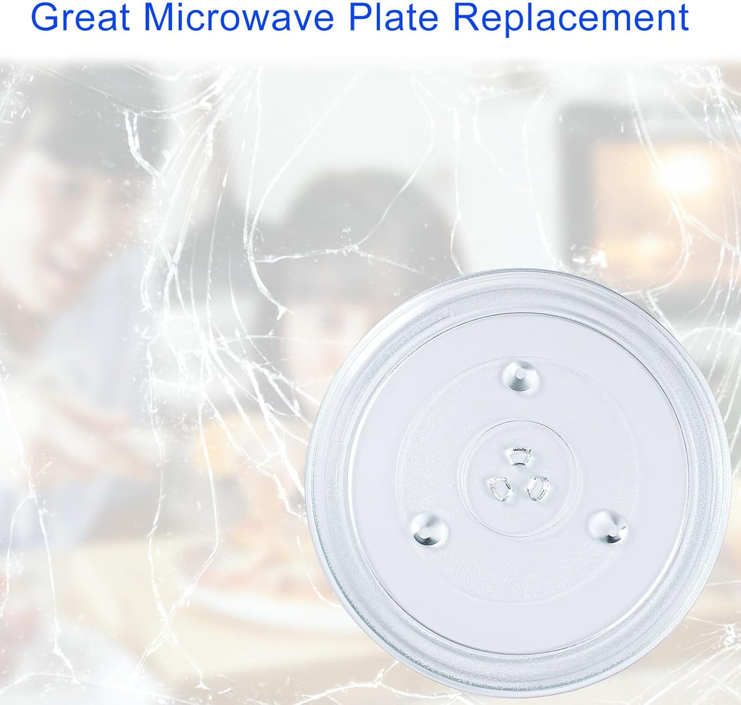 12.4 Inch Clear Microwave Turntable Replacement Glass Plate for Appliance NEW