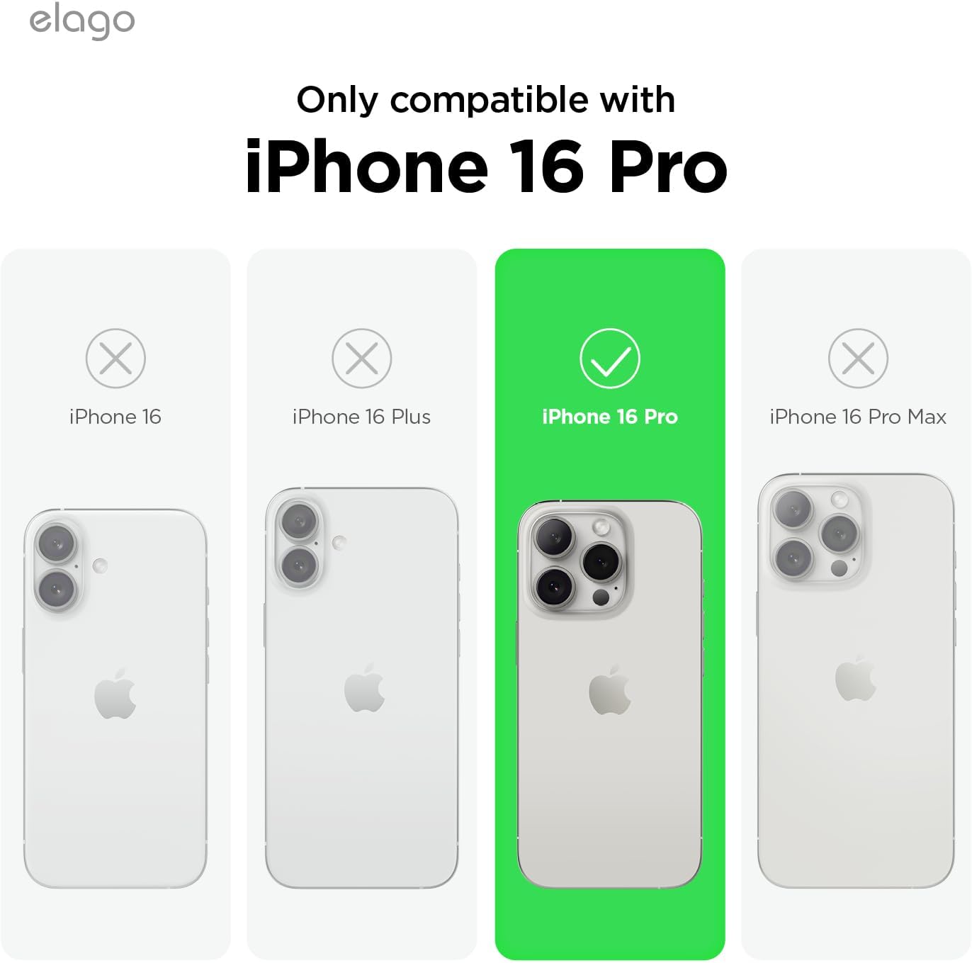 elago Magnetic Silicone Phone Case for iPhone 16 Pro in Sky Blue - NEW