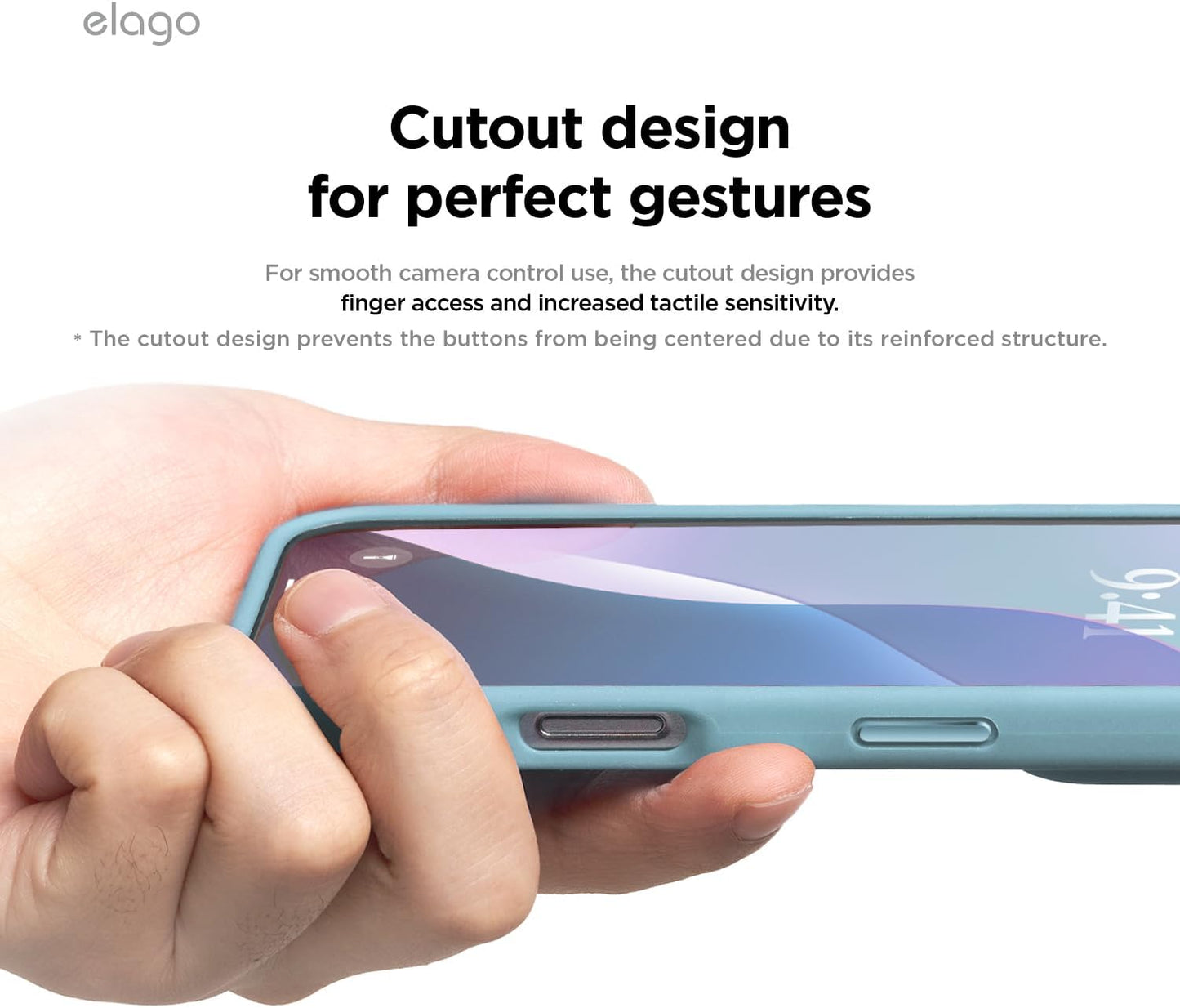 elago Magnetic Silicone Phone Case for iPhone 16 Pro in Sky Blue - NEW