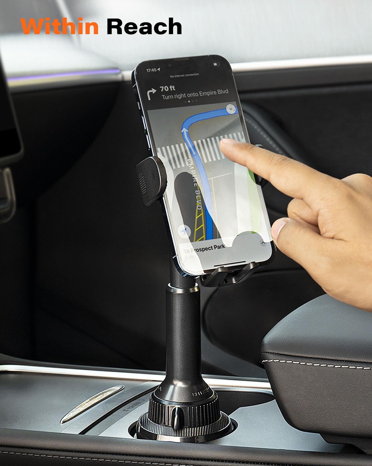 APPS2Car Universal Automobile Accessories Car Cup Phone Holder 360° Swivel NEW