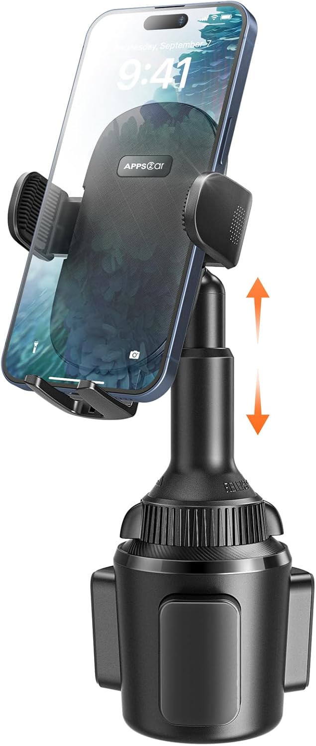 APPS2Car Universal Automobile Accessories Car Cup Phone Holder 360° Swivel NEW