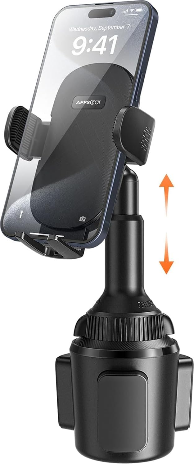 APPS2Car Universal Automobile Accessories Car Cup Phone Holder 360° Swivel NEW