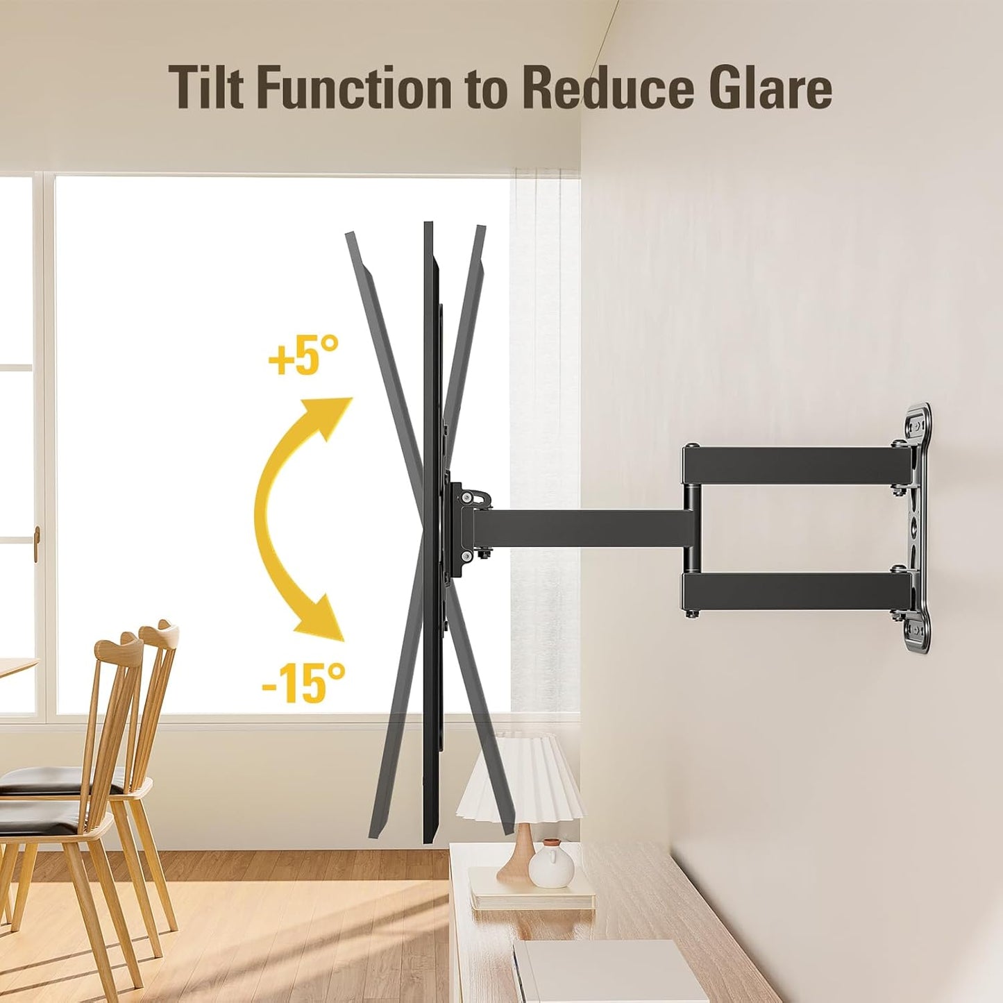 Mounting Dream TV Wall Mount Bracket - Black, Perfect Center Design, Sturdy DEMO