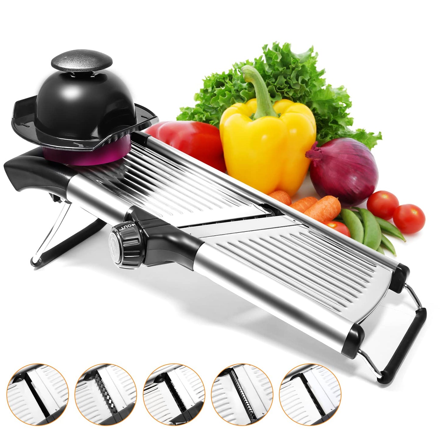 Adjustable Stainless Mandolines Steel Mandoline Vegetable Fruit Slicer NEW
